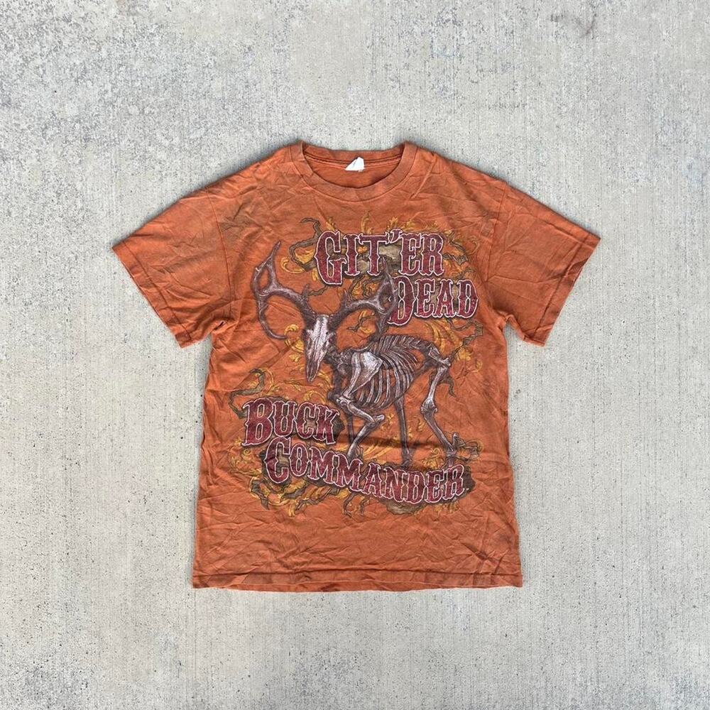 Fall Buck Commander Skeleton Graphic Git'Er Dead Tee